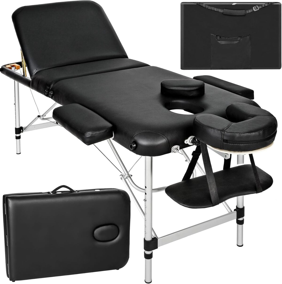Test table de massage TecTake pliante 3 zones