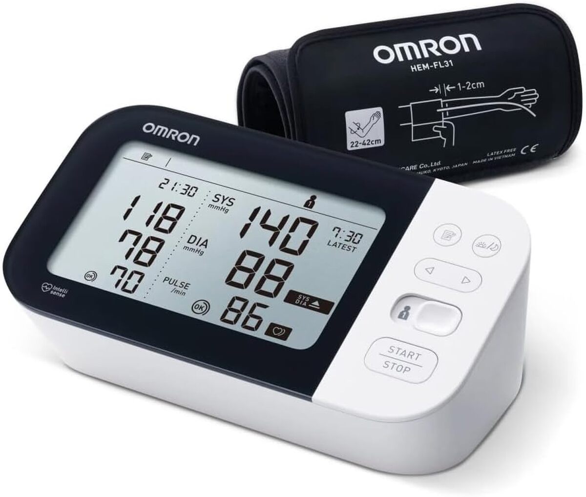 Test du tensiomètre connecté Omron M7 : efficacité et simplicité