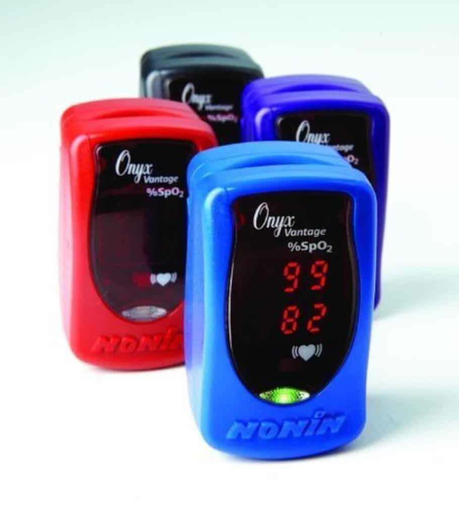Test de l'oxymètre Nonin Onyx Vantage 9590 Bleu