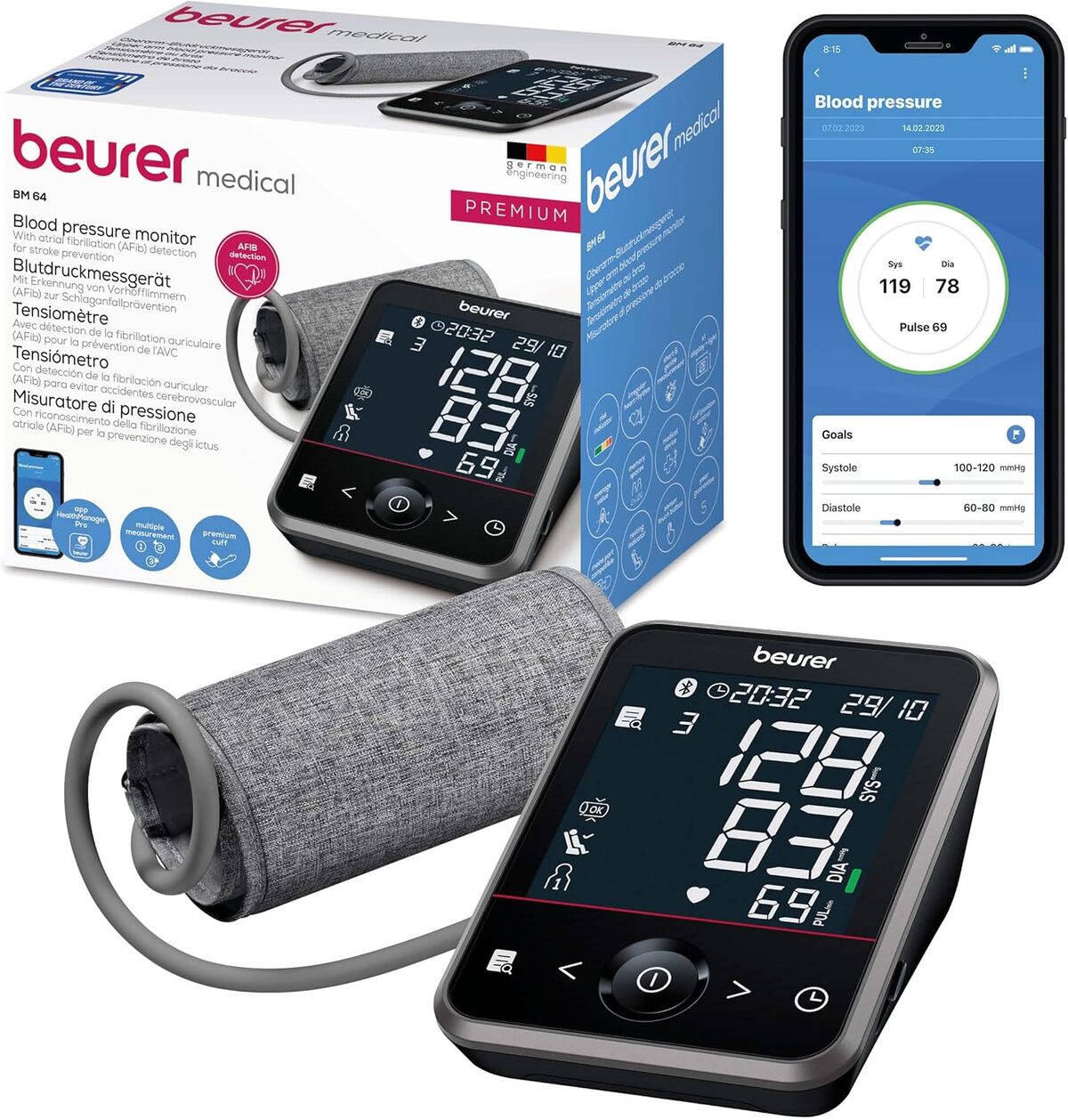 Test du tensiomètre Beurer BM 64 avec détection AFib et connectivité app