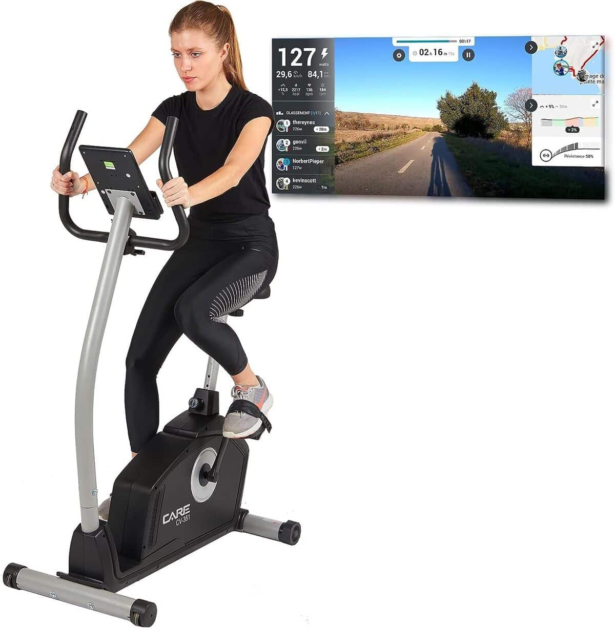 Test du vélo d'appartement motorisé Care Fitness CV-351