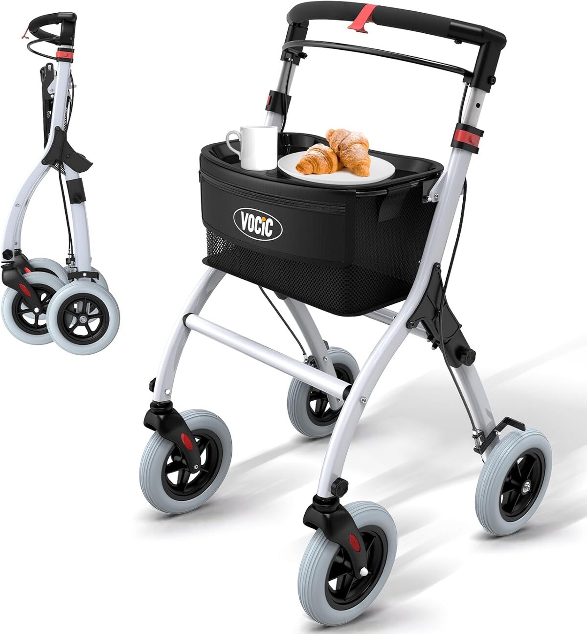 Test : déambulateur étroit VOCIC Z32, pliable et silencieux pour appartement