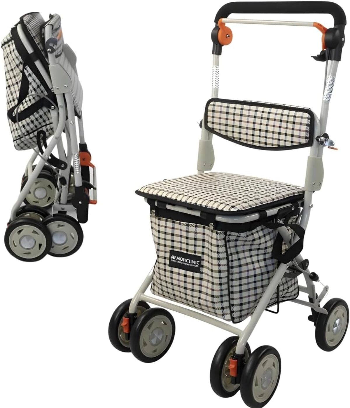 Test du déambulateur Mobiclinic® Coliseo : chariot de courses et siège intégré