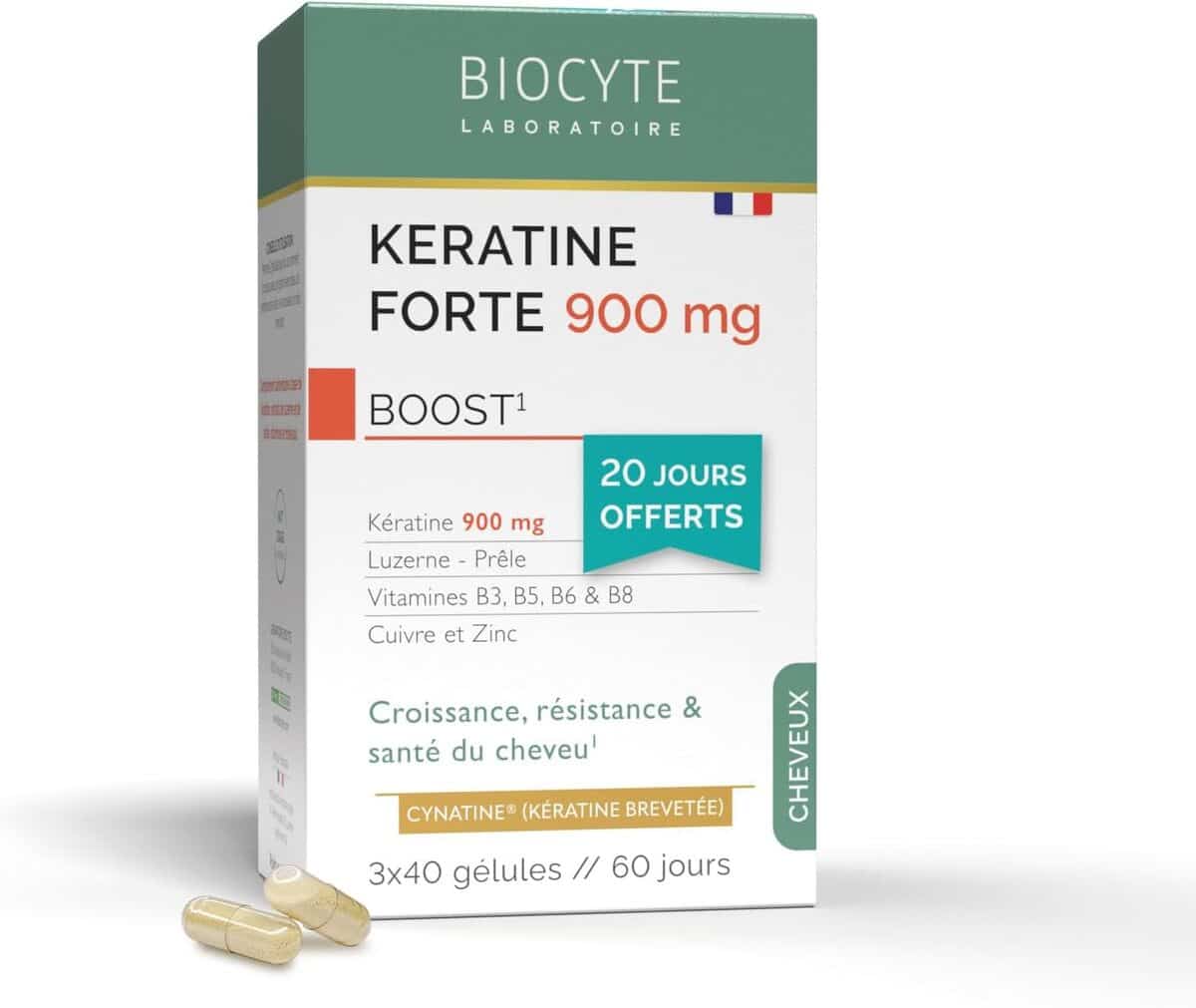 Test du pack Biocyte Kératine Forte : croissance et santé des cheveux