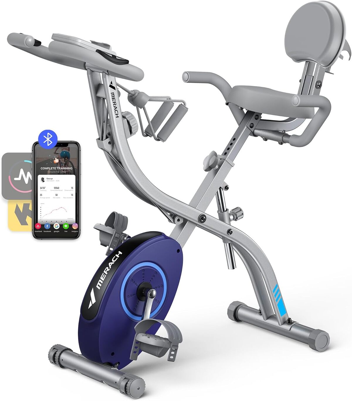 Test du vélo d'appartement pliable Merach 4 en 1 : confort et efficacité