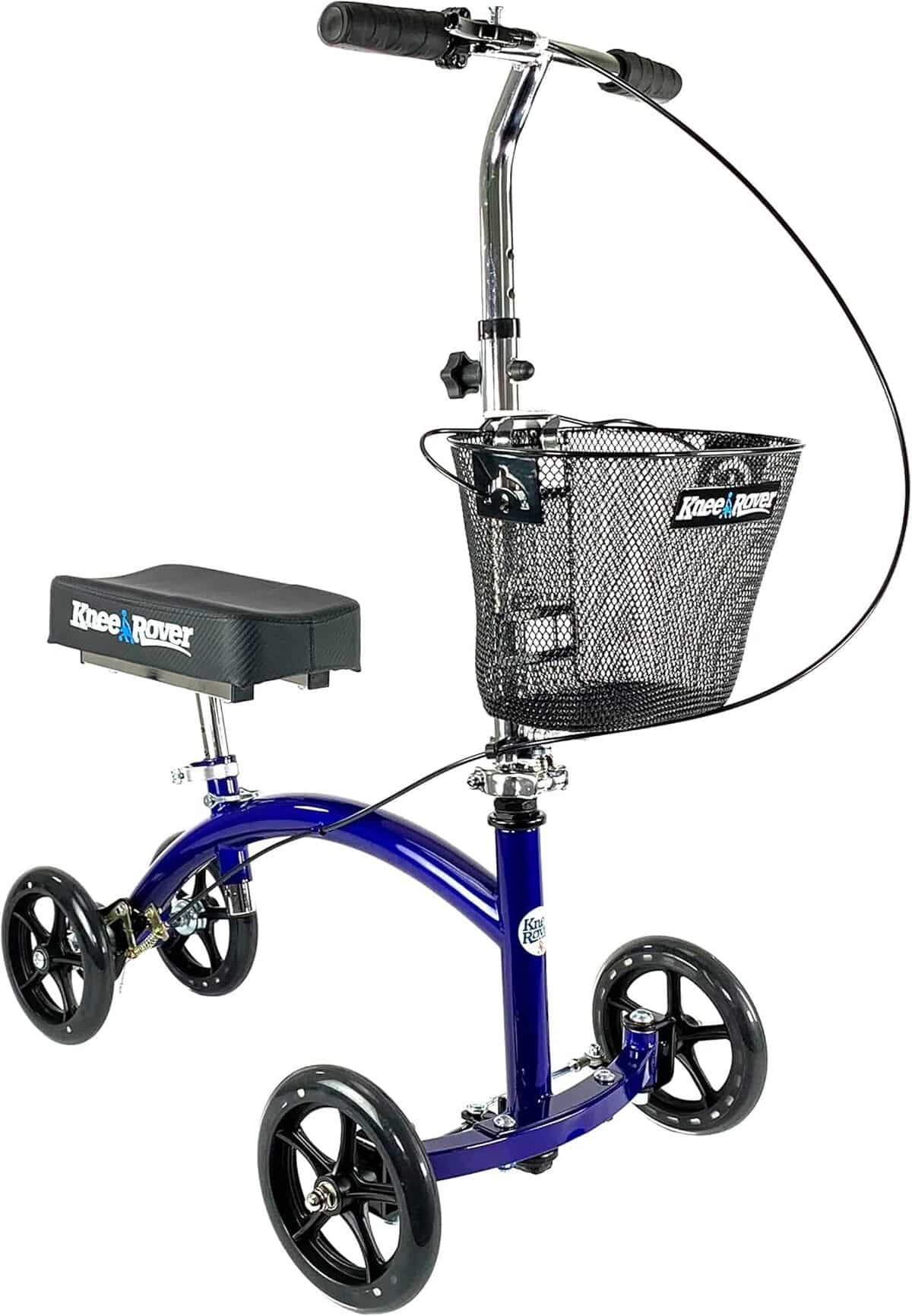Test du scooter orthopédique KneeRover KneeCycle bleu