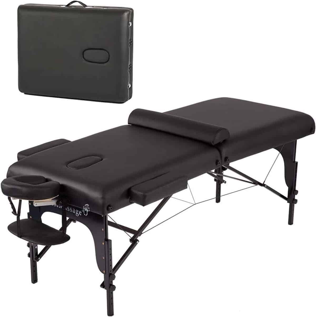 Test table de massage portable 2 plis 76, 2 cm