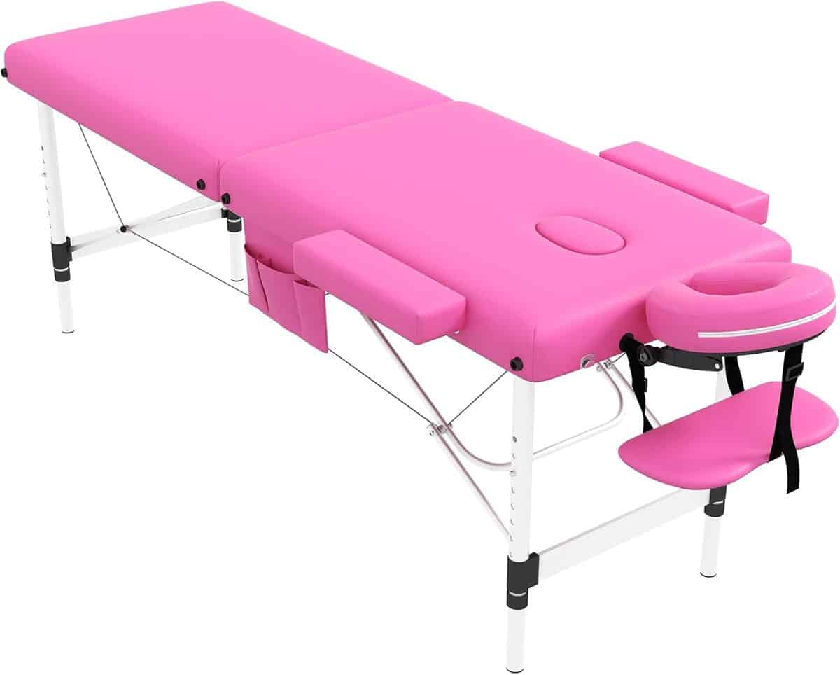 Test : table de massage portable légère civama, pliable 11, 8 kg, avec accessoires