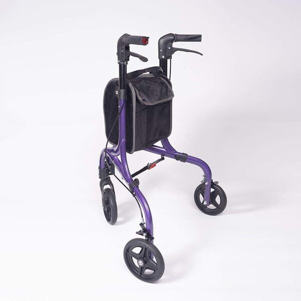 NRS Healthcare Freestyle P64077 Déambulateur à 3 roues, ultra léger, 5 kg, violet, taille M