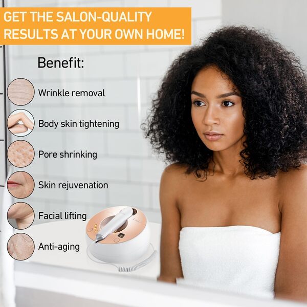 Appareil RF Radiofréquence, Appareil Anti Rides, pour le Raffermissement de la Peau, pour Rajeunir la Peau,Anti-âge, Promouvoir la Régénération du Collagène de la Peau, appareil Massage Visage