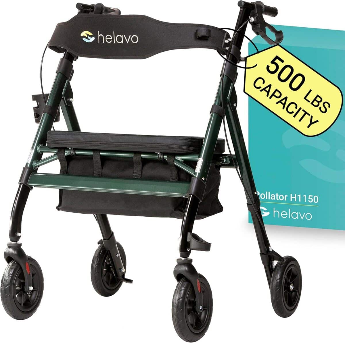 Test du déambulateur Helavo robuste et pliable, idéal pour l'extérieur
