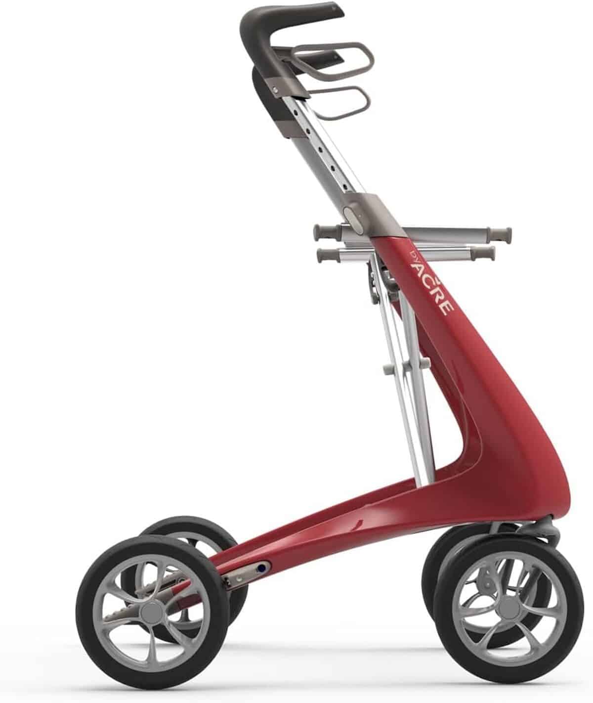 Test du déambulateur léger Acre Carbone Ultralight Confort rouge fraise