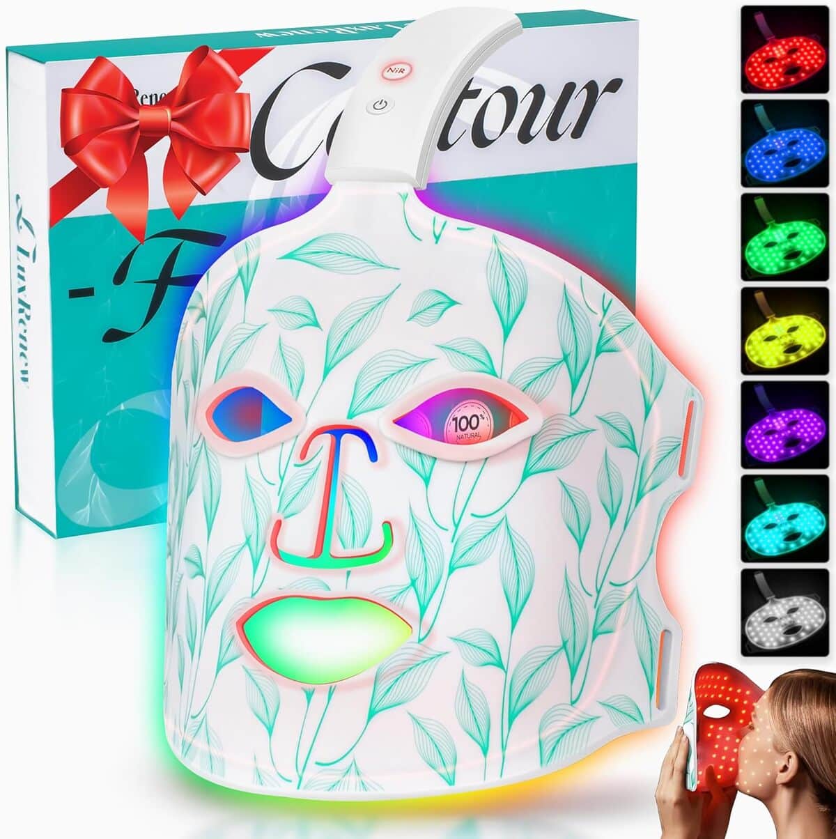 Test du masque facial contour 850 LED DEL : lumière rouge à domicile