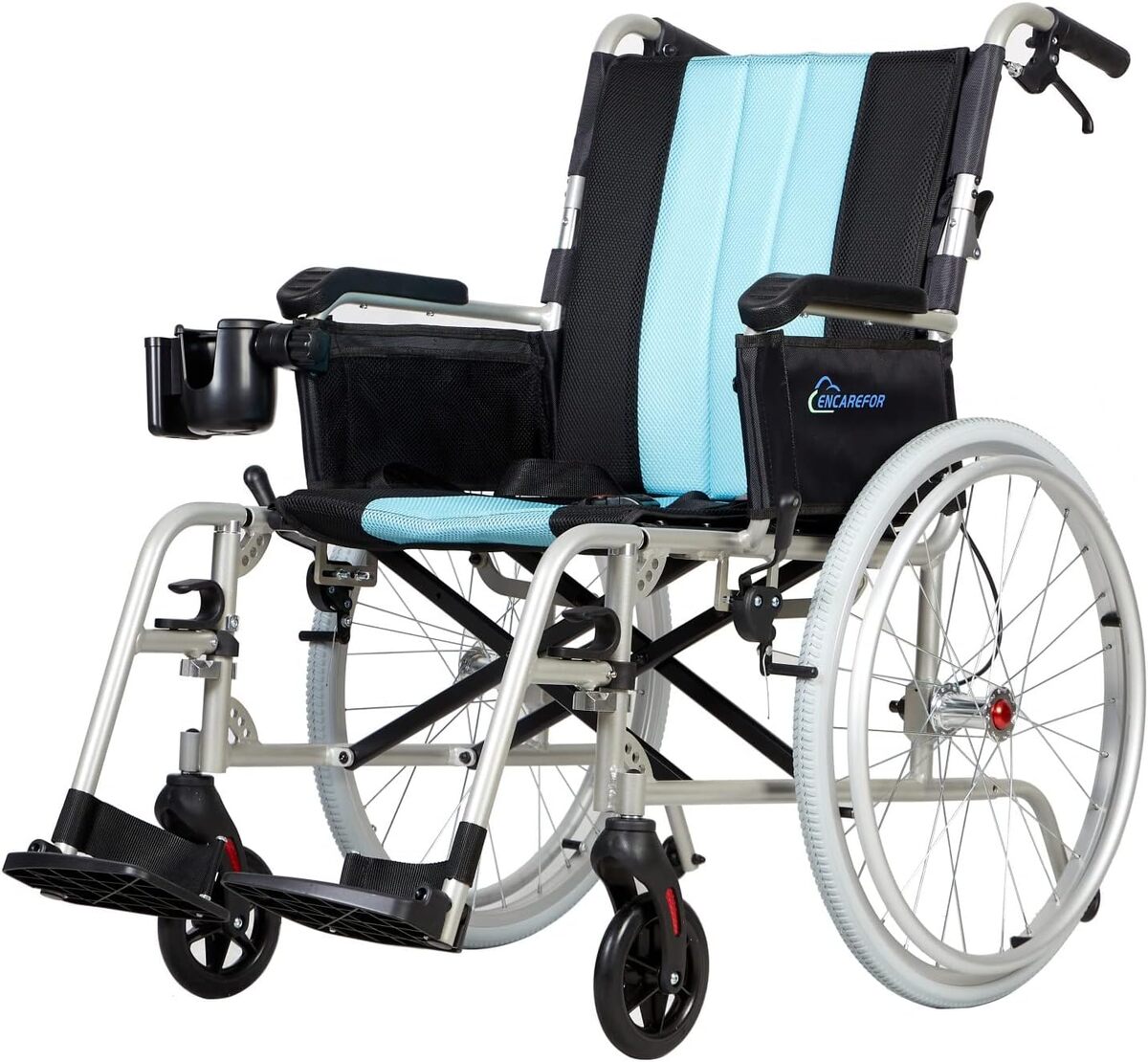 Test : fauteuil roulant léger Encarefor 5, 8 kg en magnésium argent