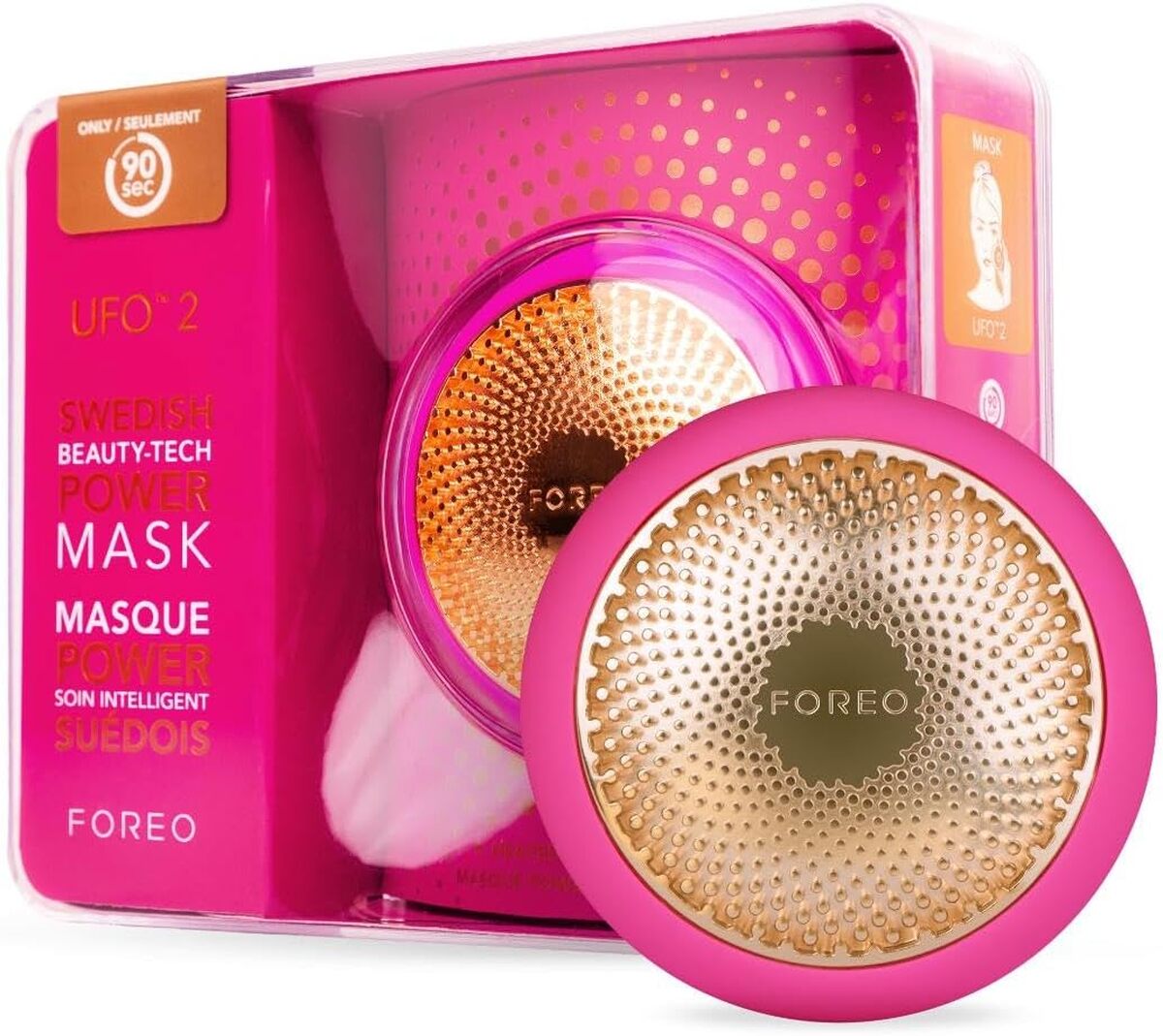 Test : foreo Ufo 2 masque LED visage fuchsia, soin complet innovant