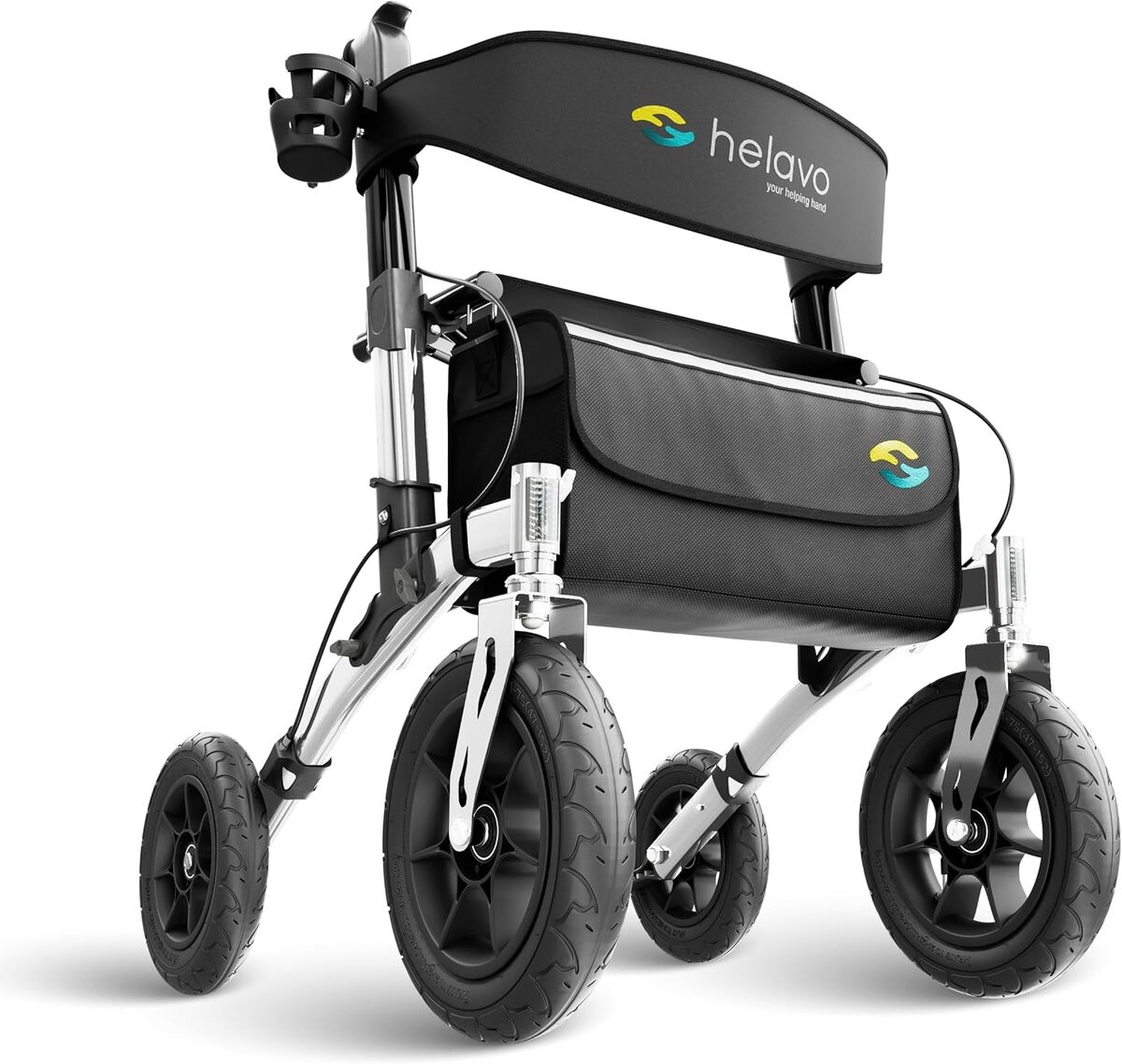 Test : helavo déambulateur extérieur avec pneus à gomme increvables