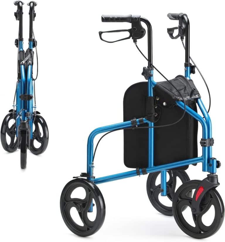 Tricycle Pliable 24 Pouces Kangten – 7 Vitesses, Panier Et Dossier, Pour Adultes Jusqu'à 95 Kg – Noir