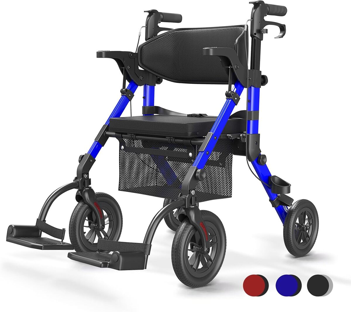 Test du déambulateur VOCIC 2 en 1 : chaise de transport rollator polyvalente