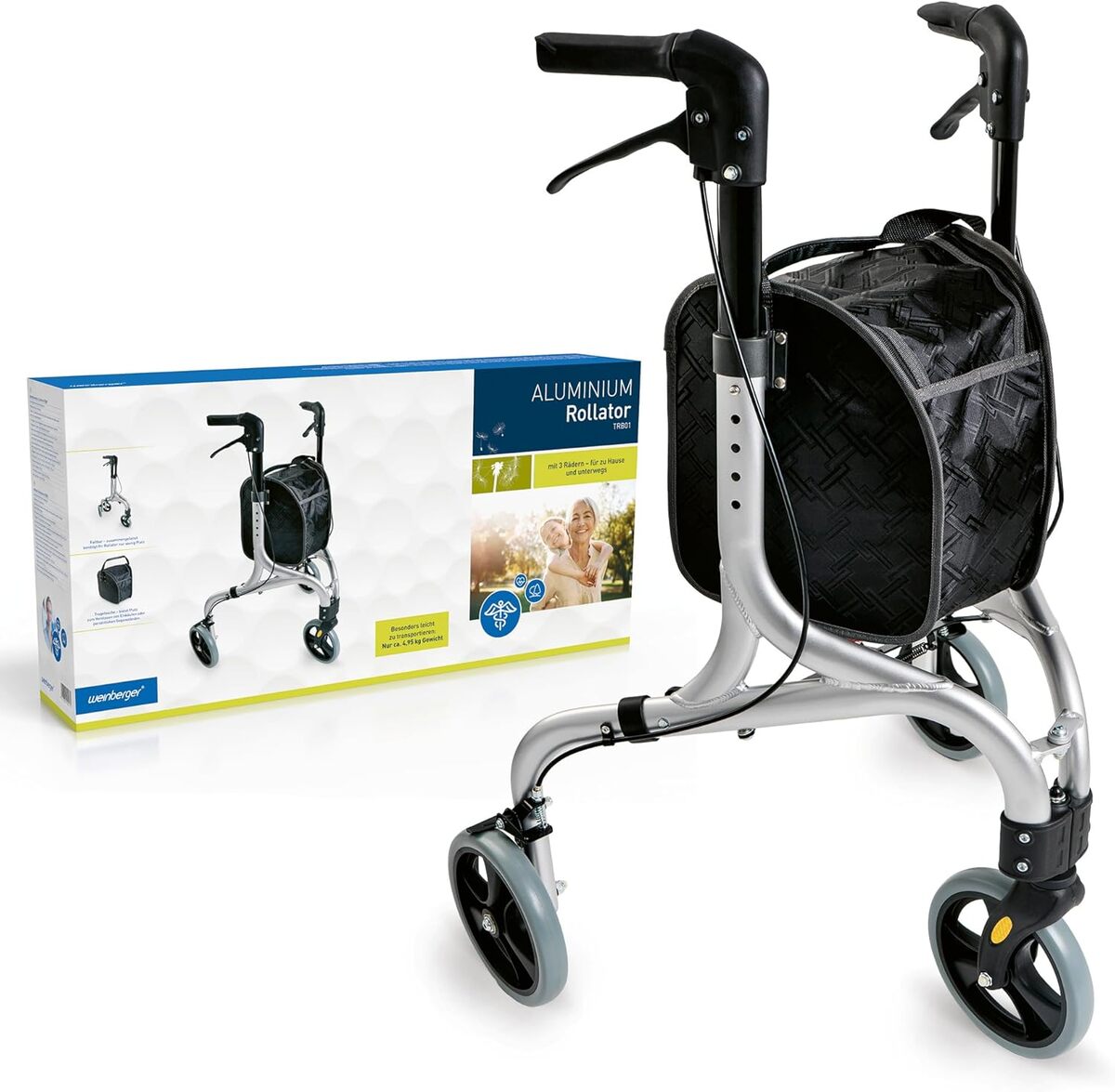 Test du rollator pliant et léger de WEINBERGER modèle 02217
