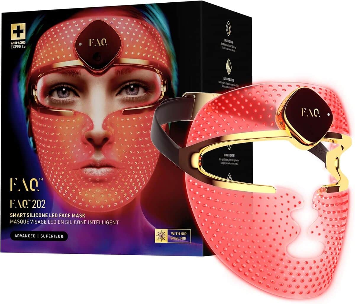 Test du masque luminothérapie FAQ 202 : soin anti-âge à 600 LED