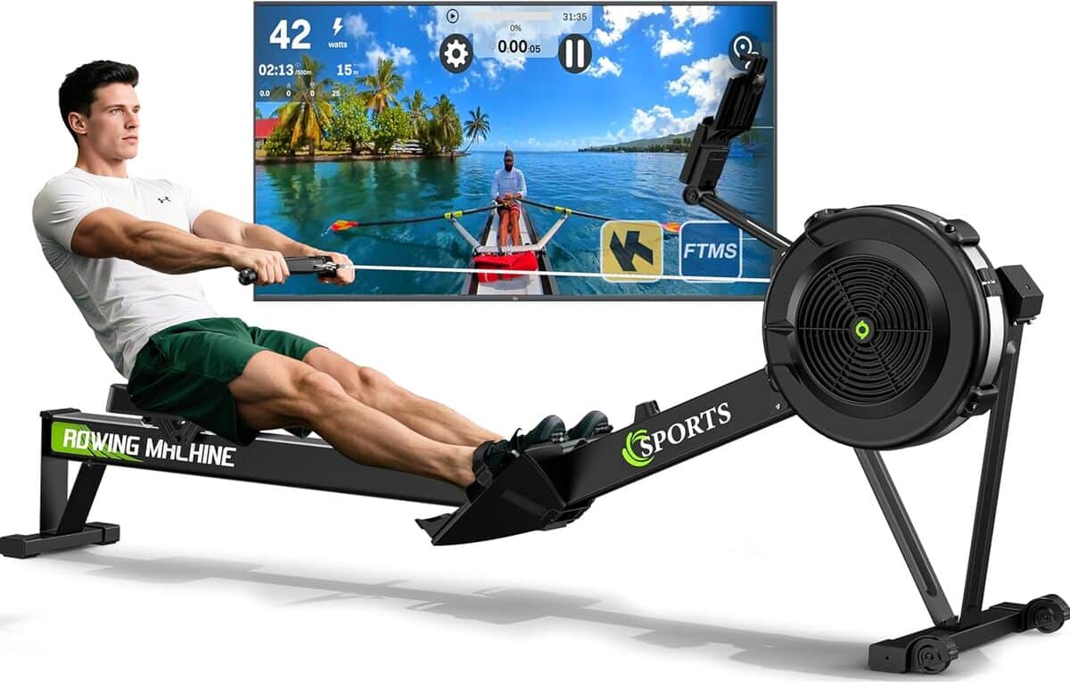 Test du rameur ORISYN avec résistance à l'air et Bluetooth