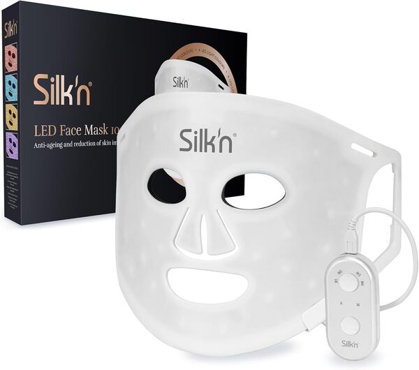 Silk'n Masque Visage LED - LED Face Mask 100 - Masques pour le visage avec Lumière Rouge Anti-Âge - Sans fil, 100 LED