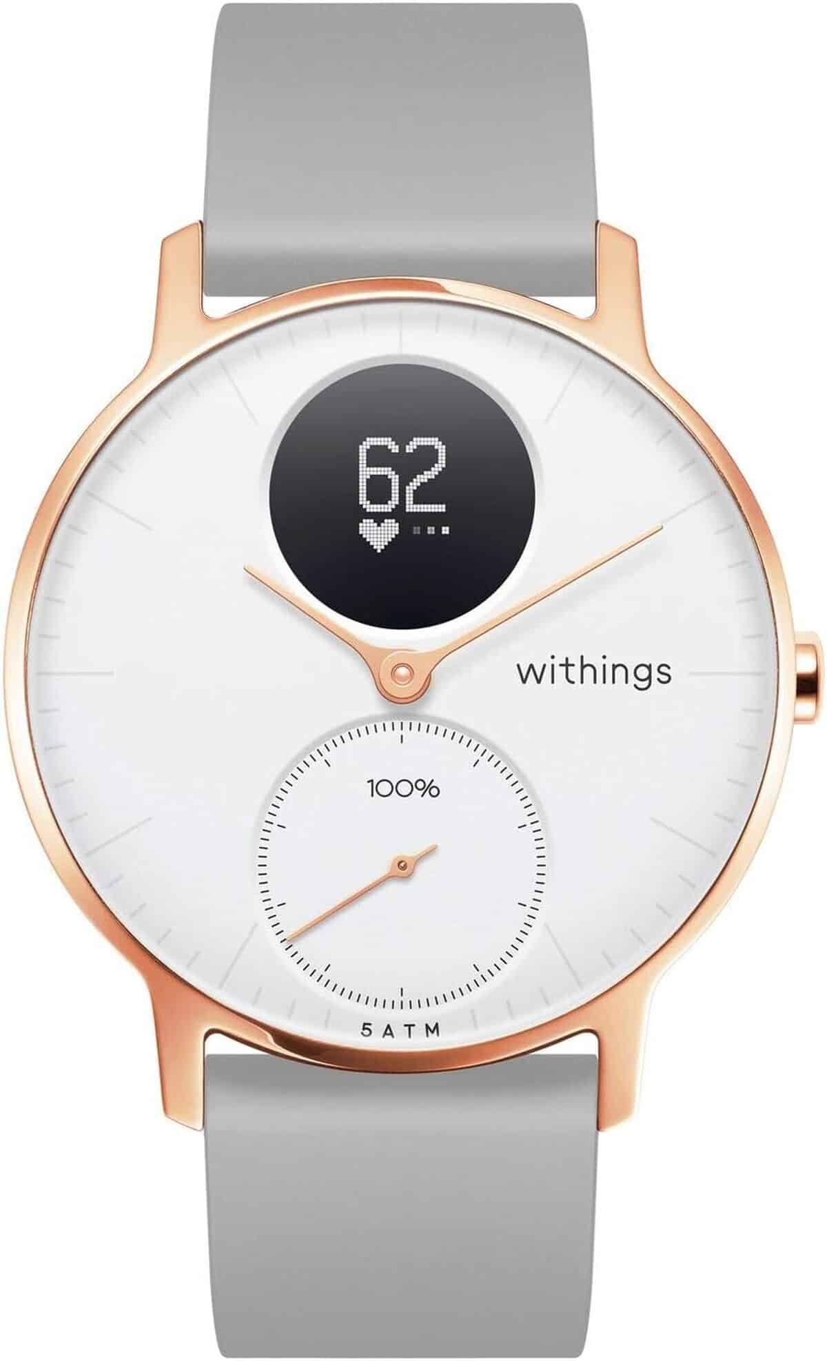 Test de la montre connectée hybride Withings mixte, rose d'or, 36 mm