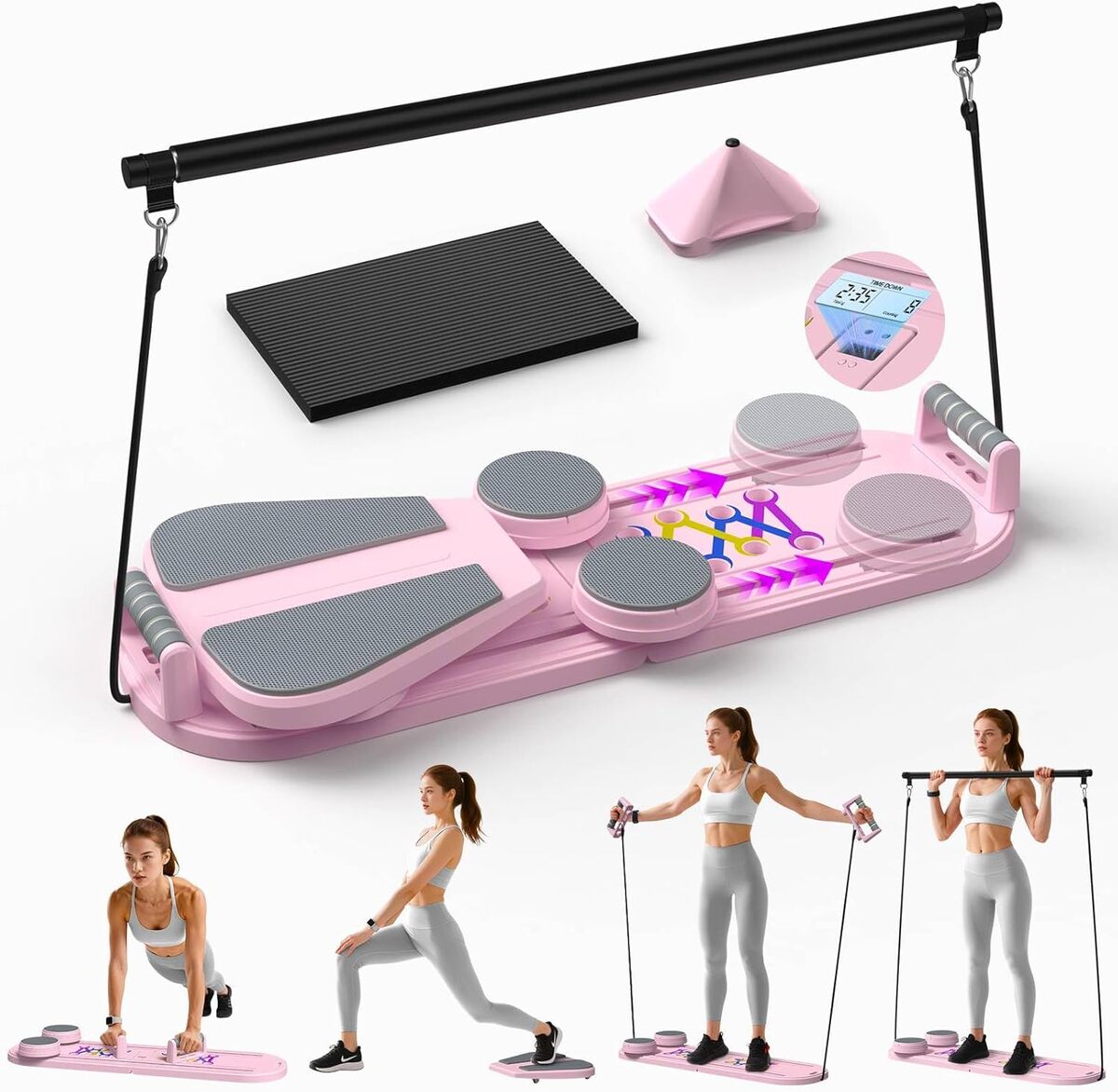 Test de la planche de pilates 5 en 1 multi-usages