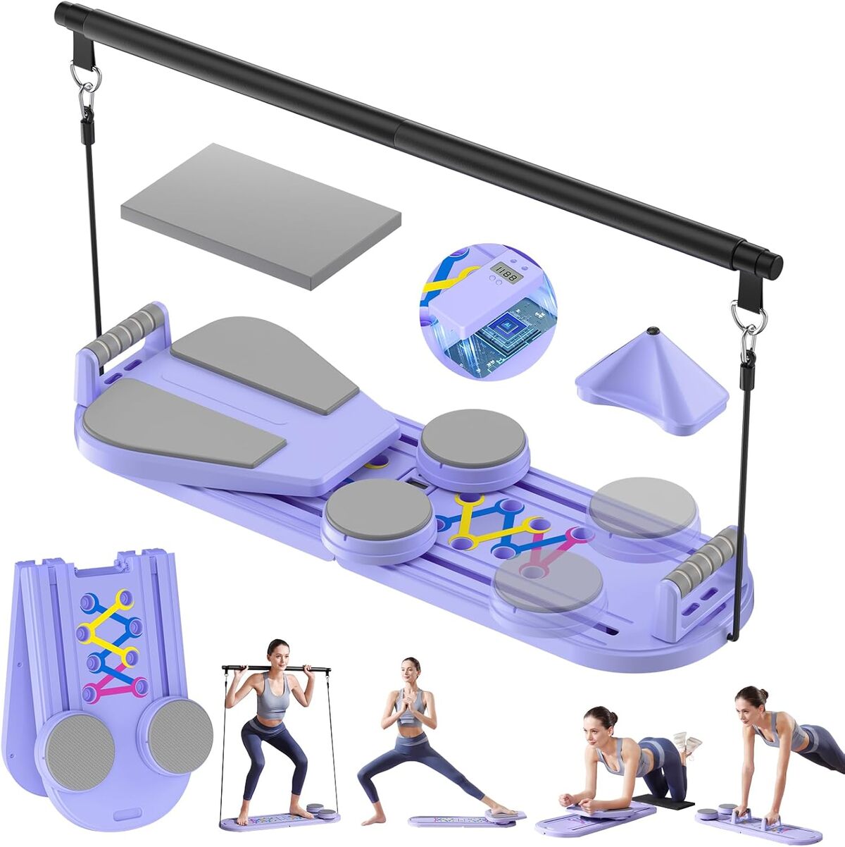Test de la planche de pilates pliable 7 en 1