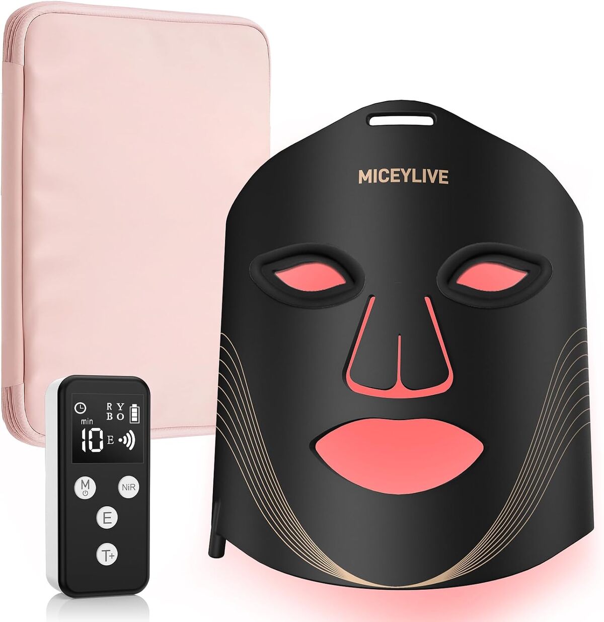 Test du masque facial LED anti-âge par luminothérapie