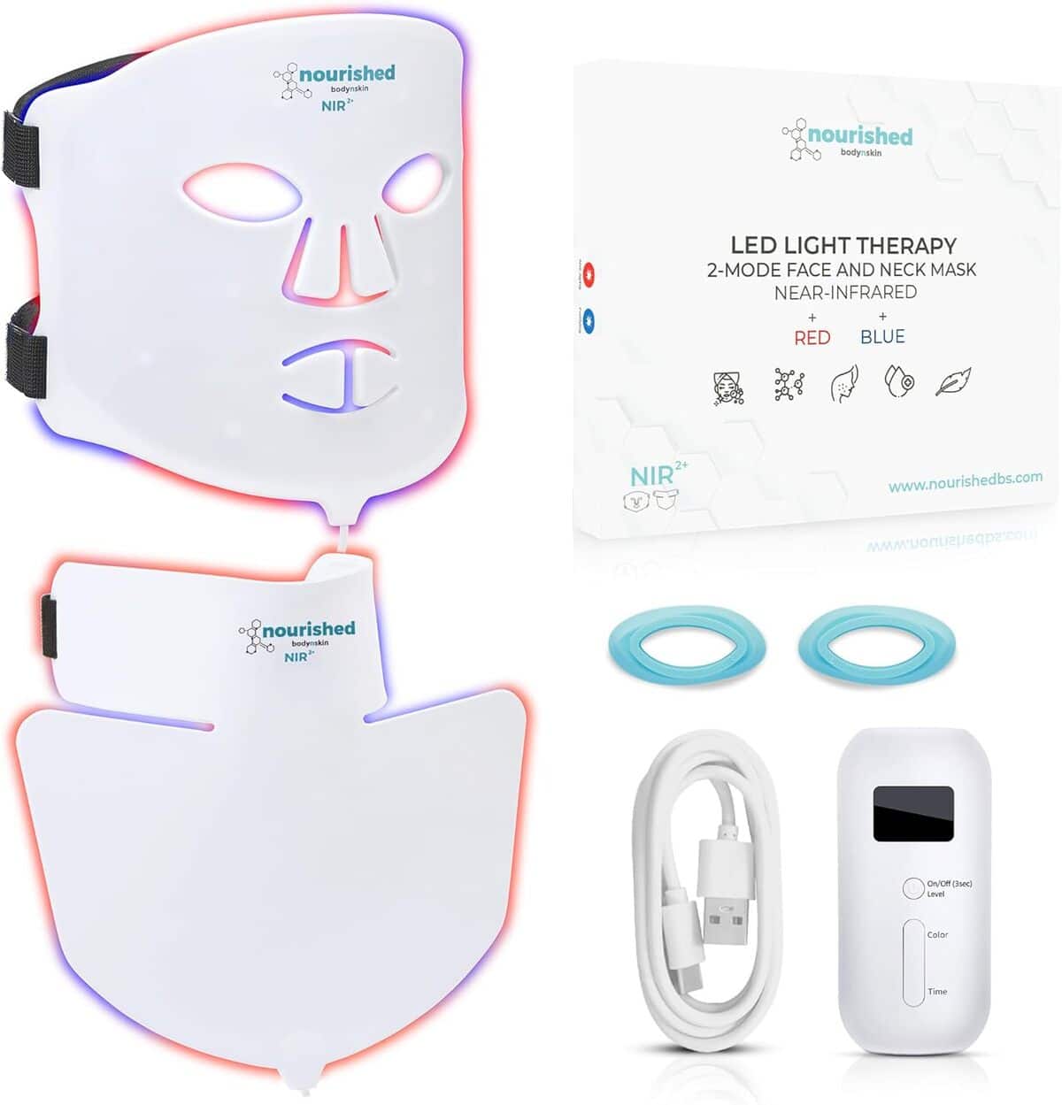 Test du masque LED nourished bodynskin : soin visage et cou anti-âge
