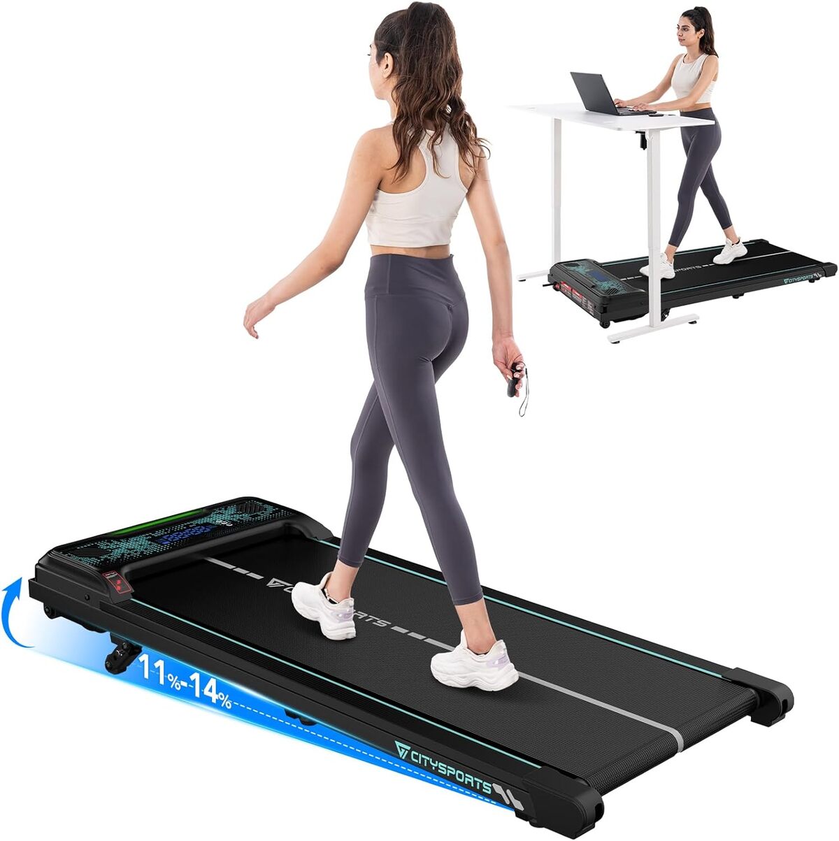Test du tapis de course électrique Citysports inclinable