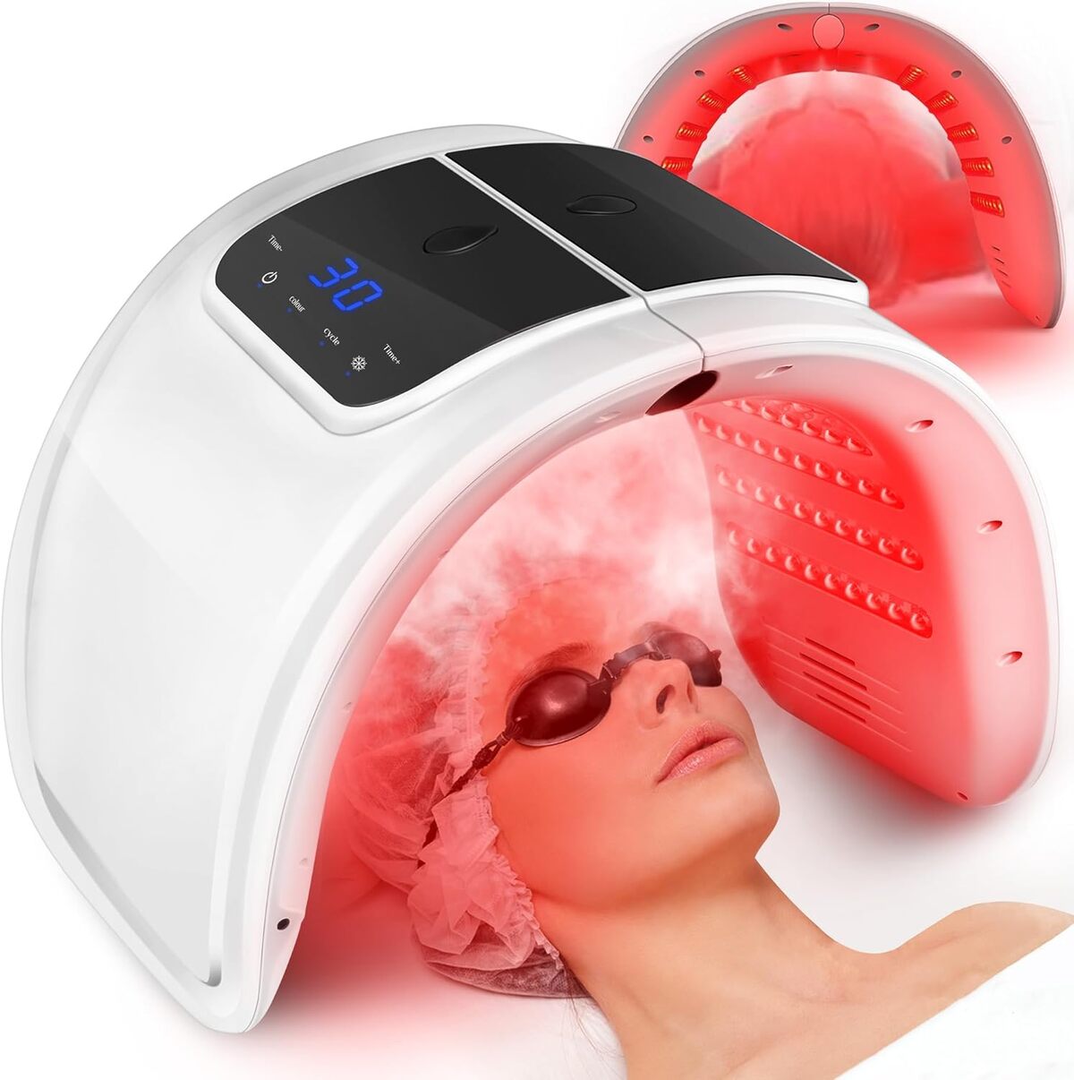 Test YHRK masque LED 7 couleurs photon avec spray