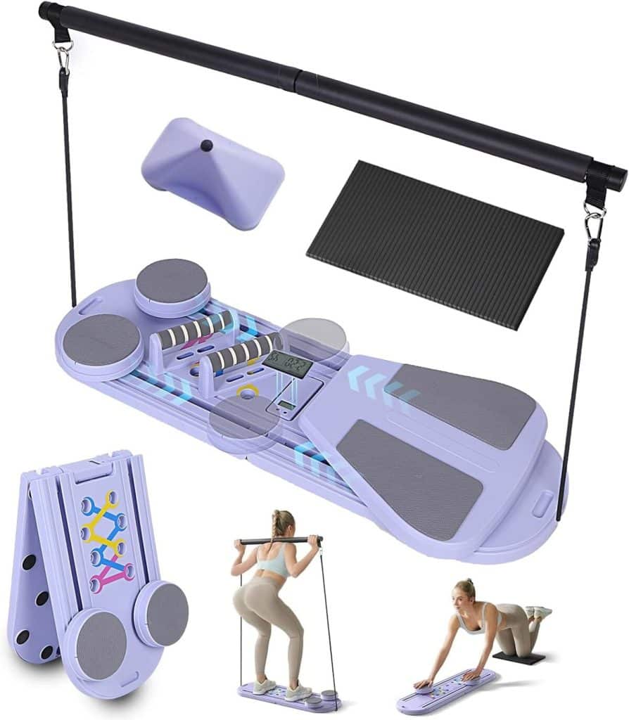 Test : ensemble de planche de pilates pliable avec compteur