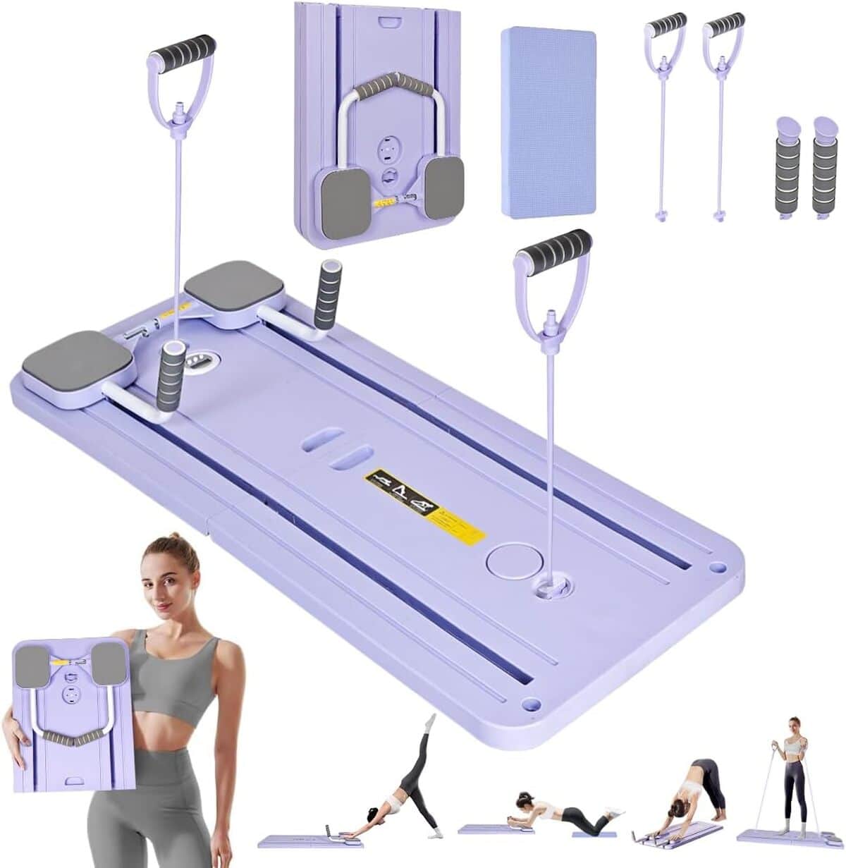 Test : planche de réformateur de pilates portable violet