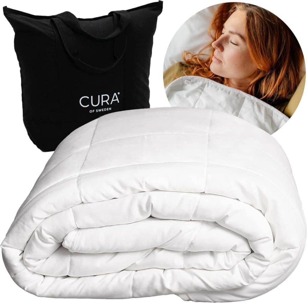 Test de la couette lestée Cura Pearl Classic 11 kg : sommeil profond et anti-stress