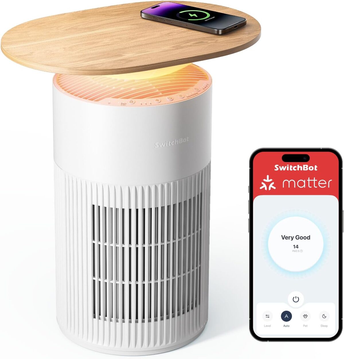 Test du SwitchBot : purificateur d'air intelligent avec veilleuse et filtre HEPA