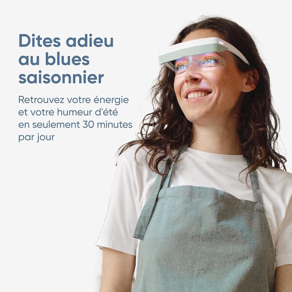 Luminette 3 Lunettes de luminothérapie - Lampe de Luminothérapie Portable pour les Troubles du Sommeil et le Blues Hivernal - Déjà Plus de 300 000 Utilisateurs Satisfaits (Verte)