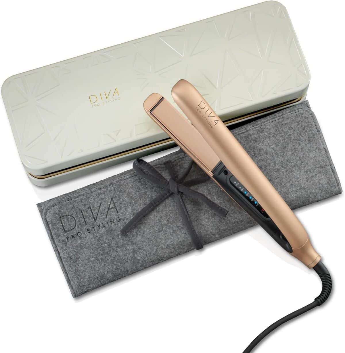 Essai du lisseur tactile Diva Pro Styling rose doré
