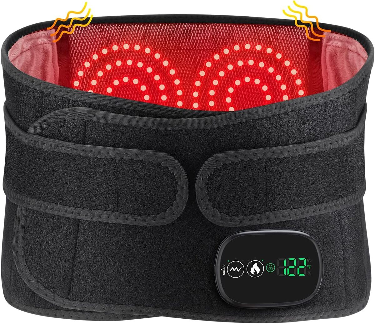 Test de la ceinture chauffante sans fil pour dos 5000mAh (noir)