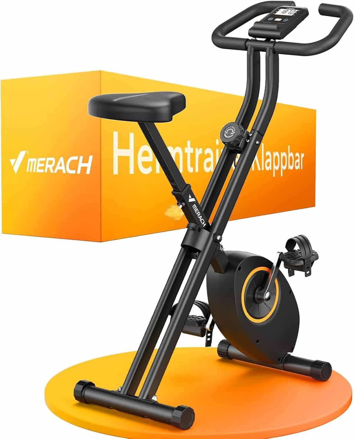 Test : vélo d'appartement pliable Merach avec écran LCD pour un entraînement cardio optimal