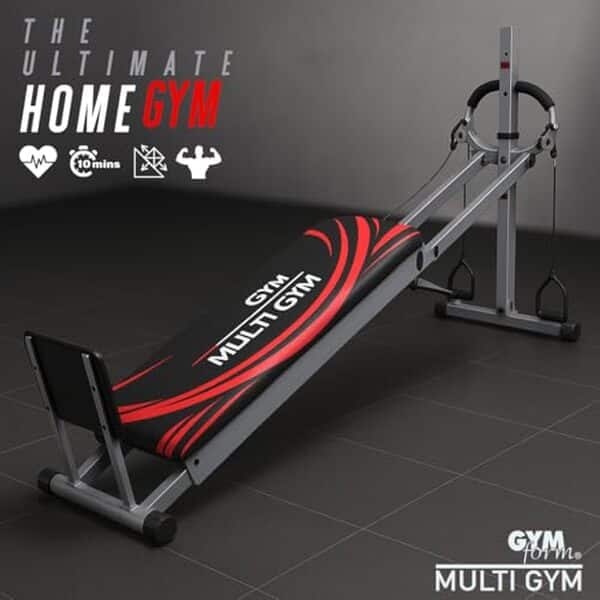 Découvrez l'efficacité du Gymform MultiGym : un appareil complet et pliable parfait pour un entraînement à domicile optimal