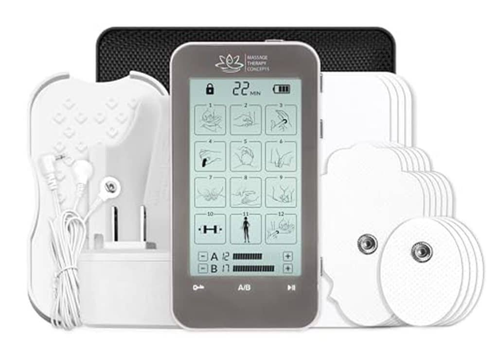 Test de l'unité TENS de luxe : soulagement et croissance musculaire