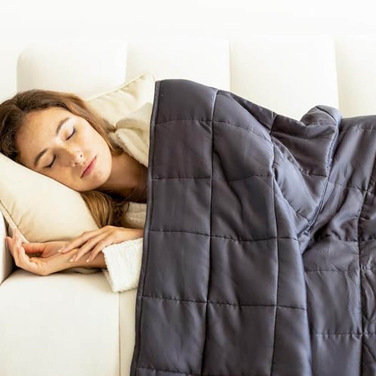 Test : couverture lestée Luna en coton de luxe 6, 8 kg pour adulte