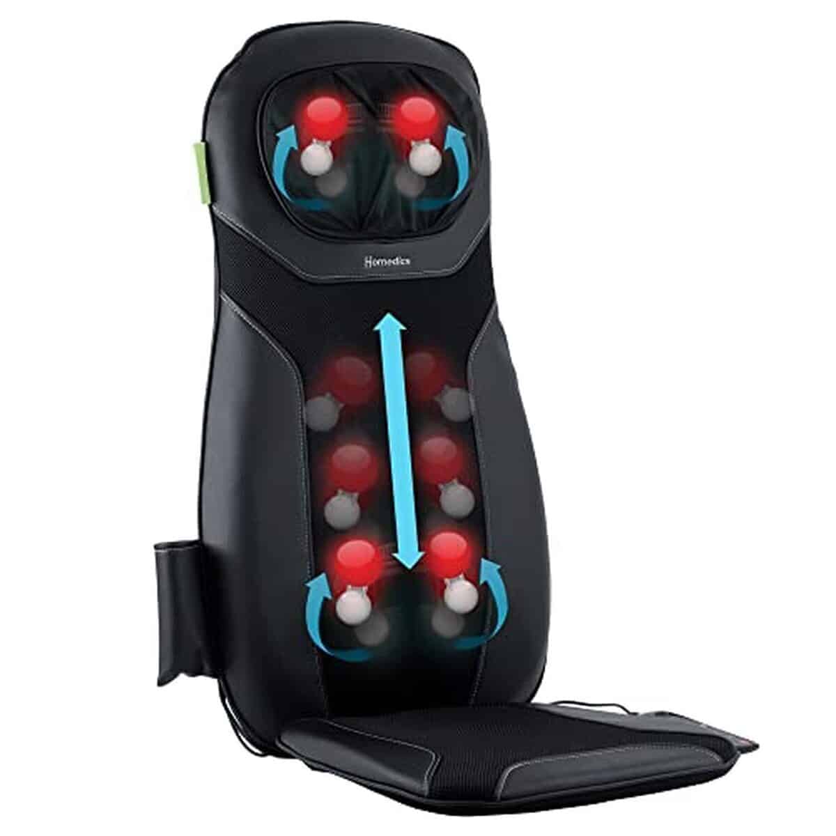 Test du siège massant chauffant Shiatsu Homedics : détente assurée