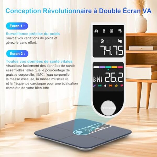 Découvrez notre test complet de la balance connectée Healthkeep 16 données argentée : fonctionnalités, précision et avantages pour votre santé.