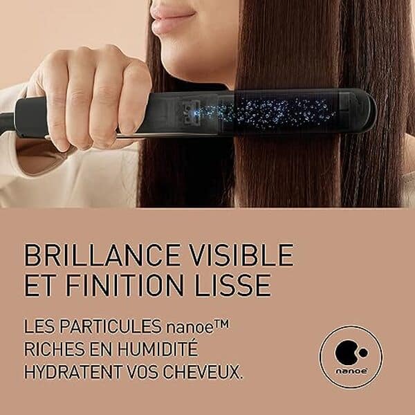 Découvrez notre test complet du fer à lisser Panasonic EH-HS0E-K825 avec technologie nanoe : performances, avantages et verdict final pour cheveux lisses et brillants.