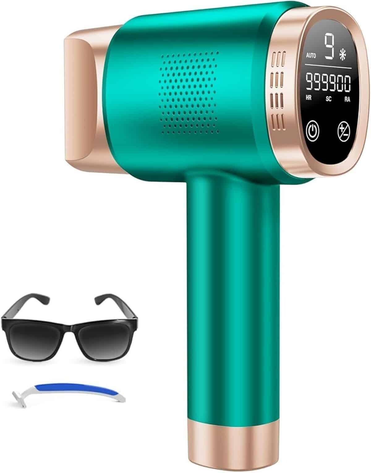 Test : épilateur 8 °C lumière pulsée avec refroidissement, vert