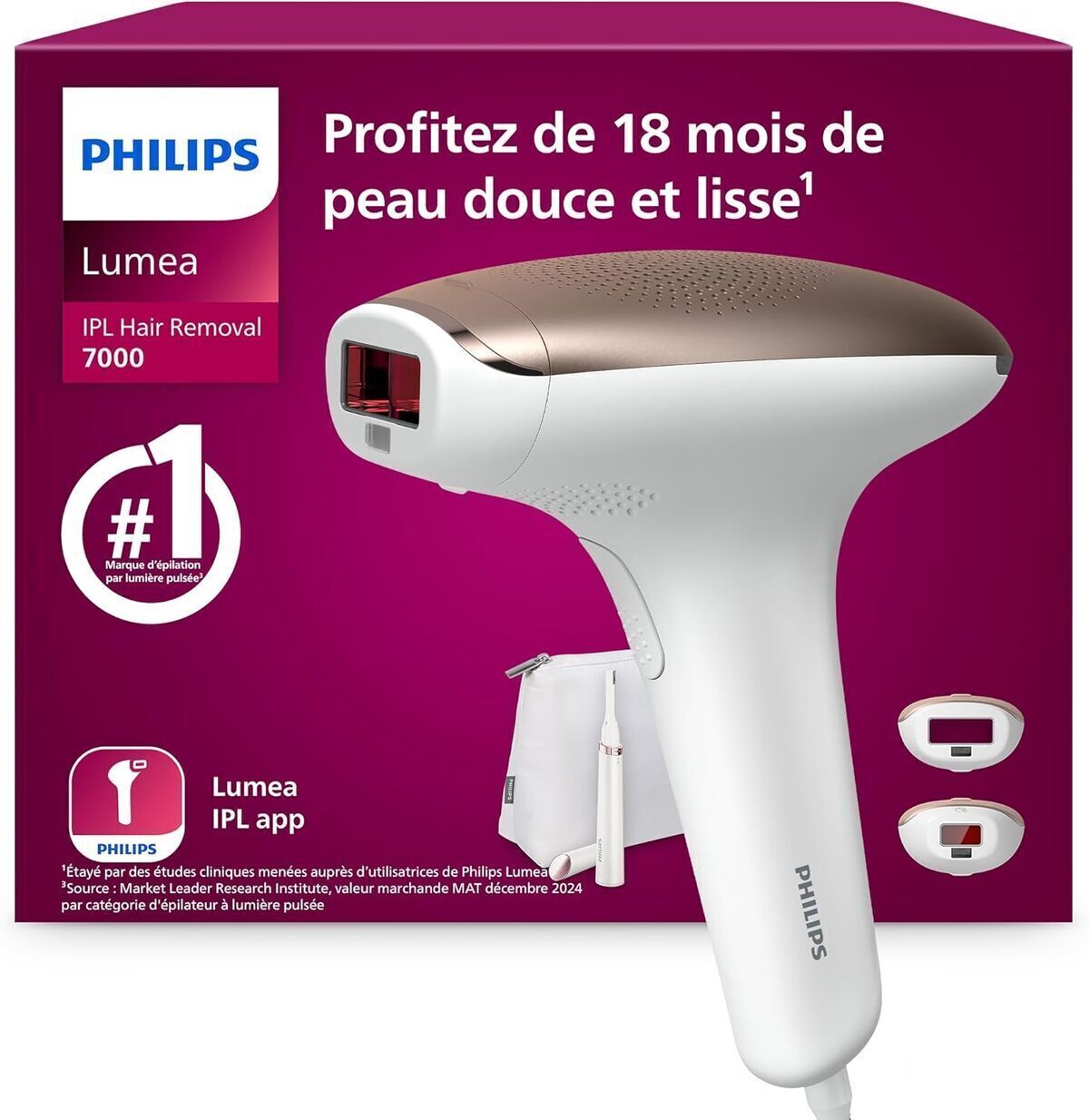 Test : philips Lumea série 7000, épilateur lumière pulsée modèle BRI921/00