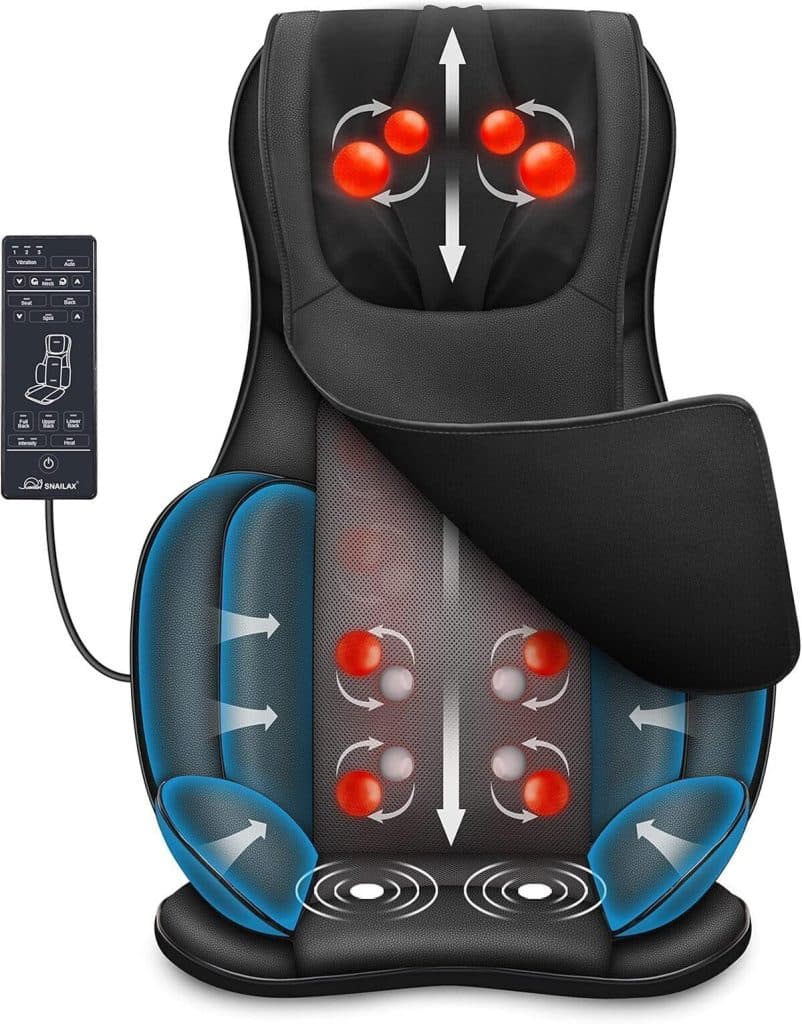 Test Snailax siège massage Shiatsu : confort et chaleur